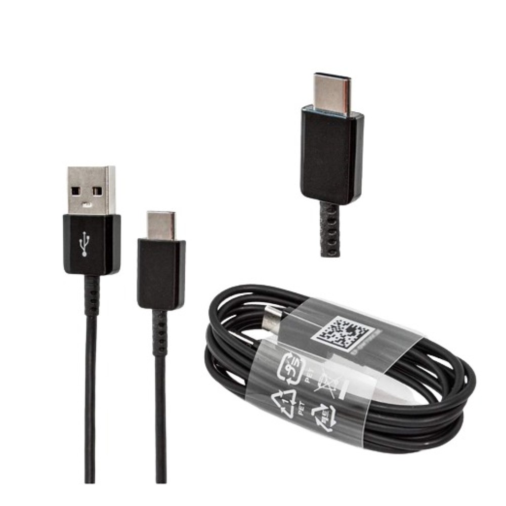 Samsung 0.80M Type C to A , USB 2.0 Data Cable (EP-DR140ABE) Bulk Black Service Pack