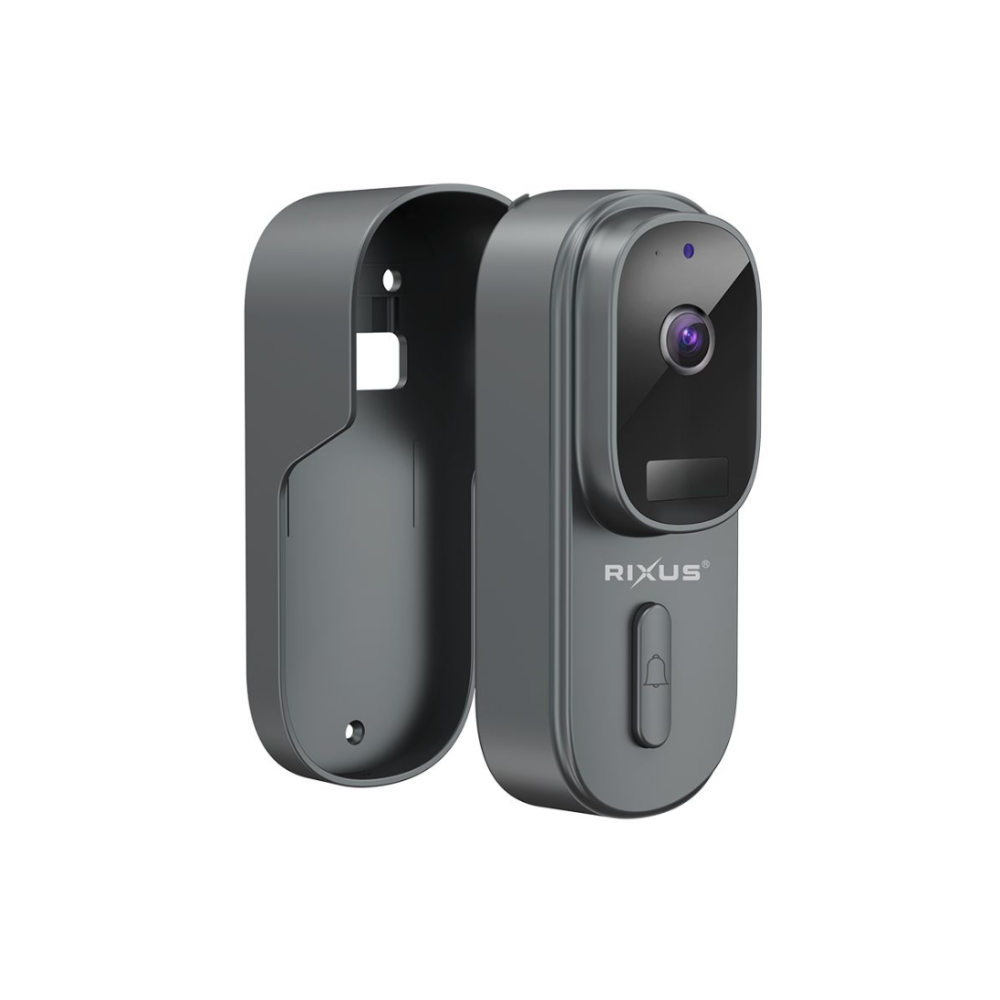 Rixus Wireless Battery Powered Doorbell With Camera RXCM23 - Grey