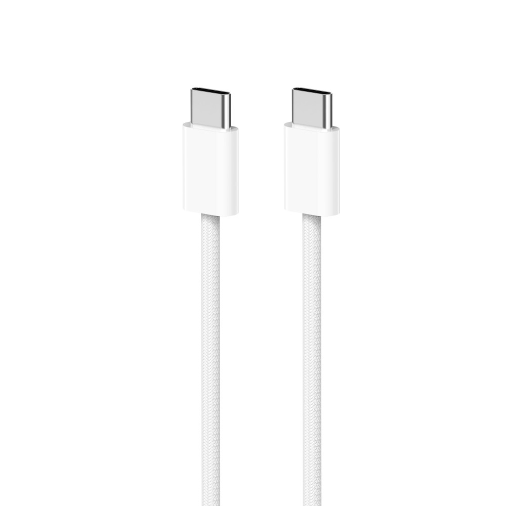 For iPhone 15 Series Fast Charging Cable US3002M USB-C to USB-C 200CM White