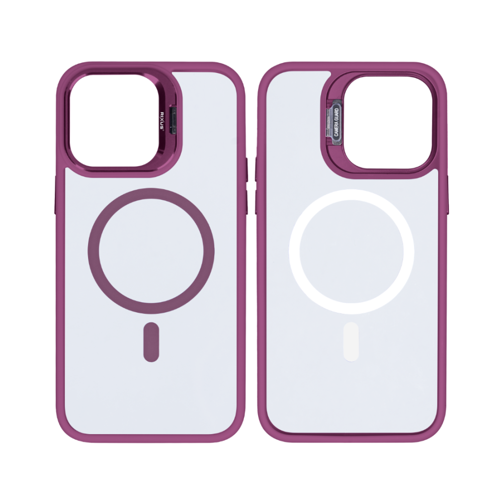 Rixus Classic 03 Case With MagSafe For iPhone 15 Dark Pink