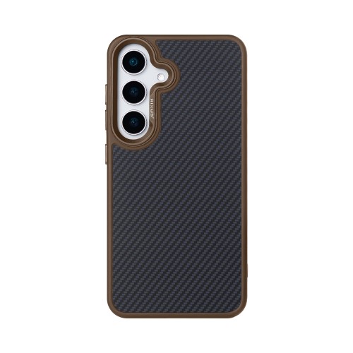 Rixus Mag Carbon With MagSafe For Samsung Galaxy S25 S9310 Brown