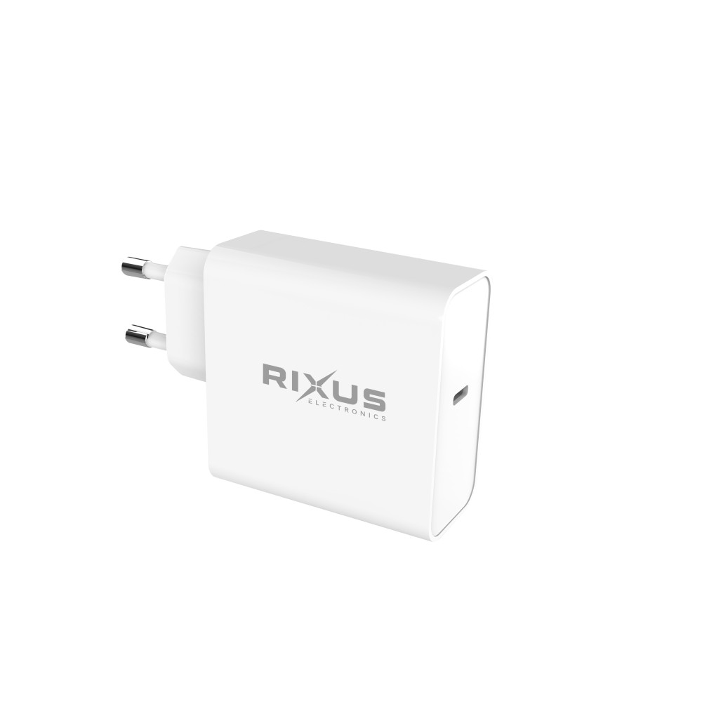 Rixus 65W Universal USB-C Charger for Laptop, Tablet and Phone RXLC26 - White