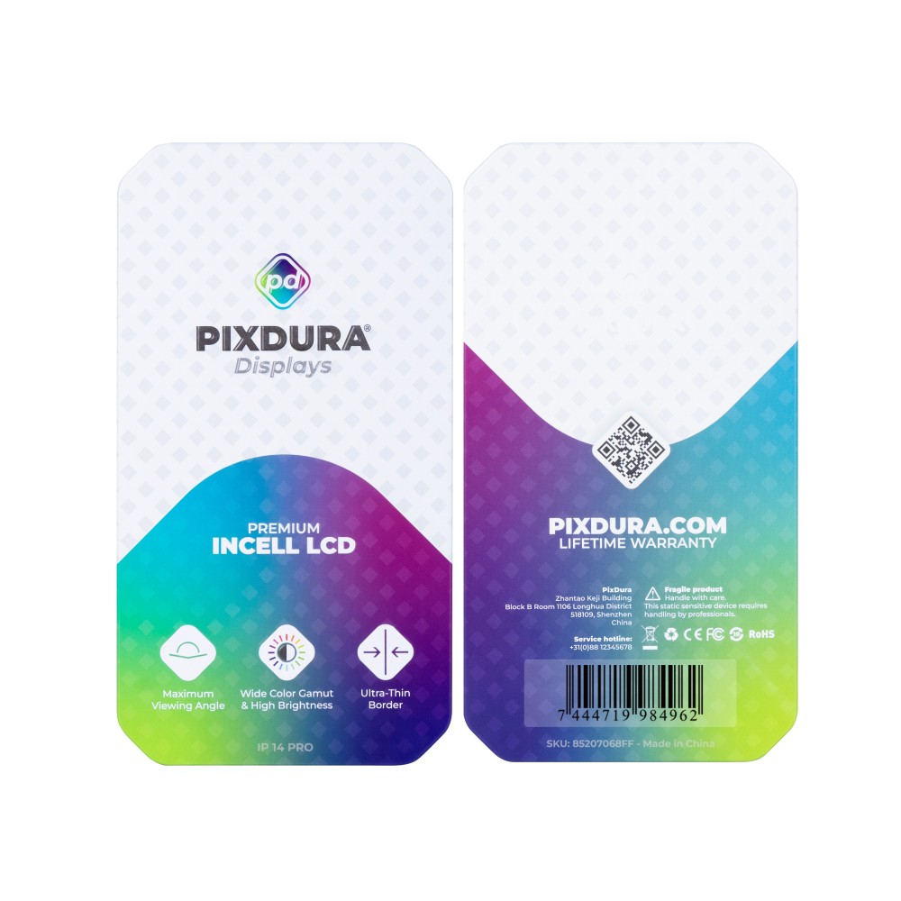 PIXDURA For iPhone 14 Pro Display And Digitizer In-Cell Premium (IC Removable)