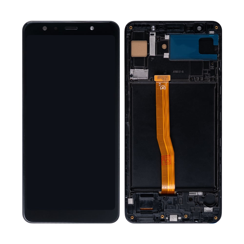 Samsung Galaxy A7 A750F (2018) Display and Digitizer With Frame Black Soft-OLED