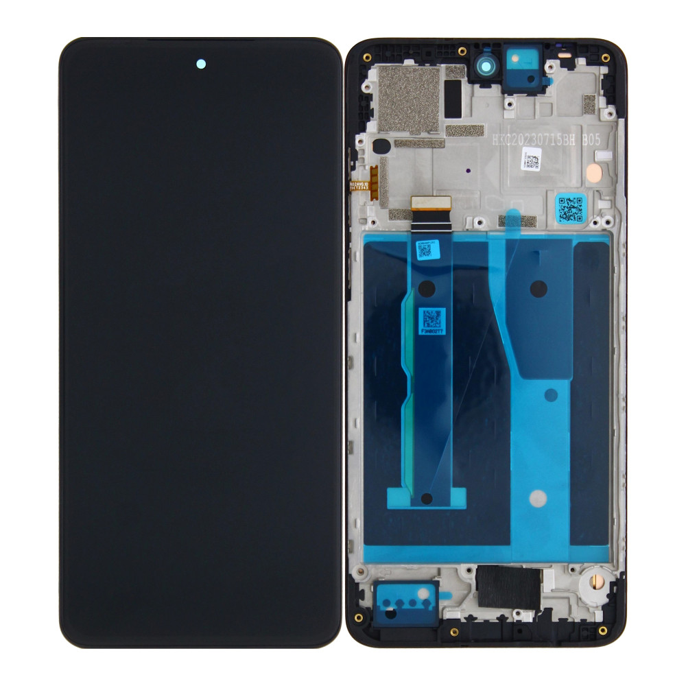 Motorola G84 5G Display And Digitizer With Frame Black Service Pack