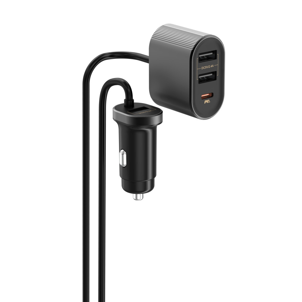 Durata PD Car Charger With 3 USB +PD- Port DR2028