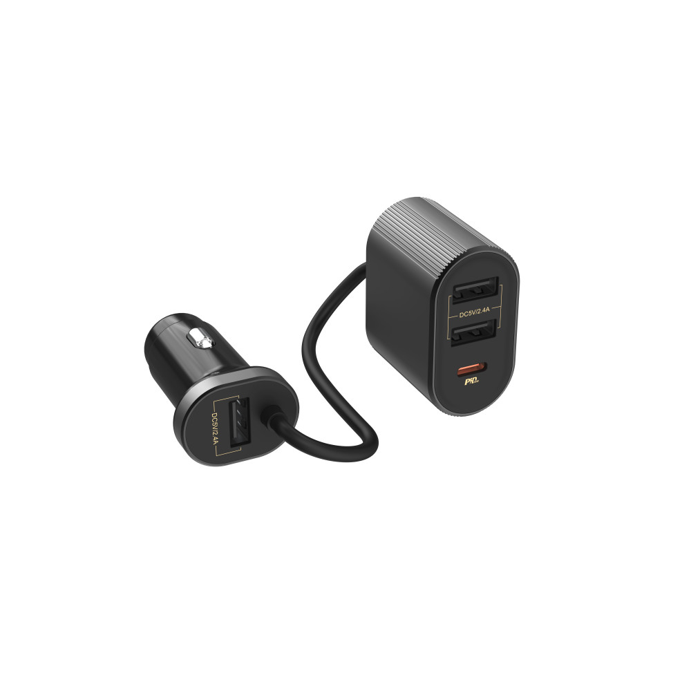 Durata PD Car Charger With 3 USB +PD- Port DR2028