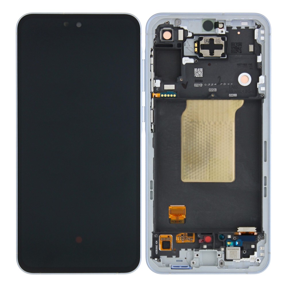 Samsung Galaxy A55 A556B Display And Digitizer With Frame Light Blue Pre Assembled