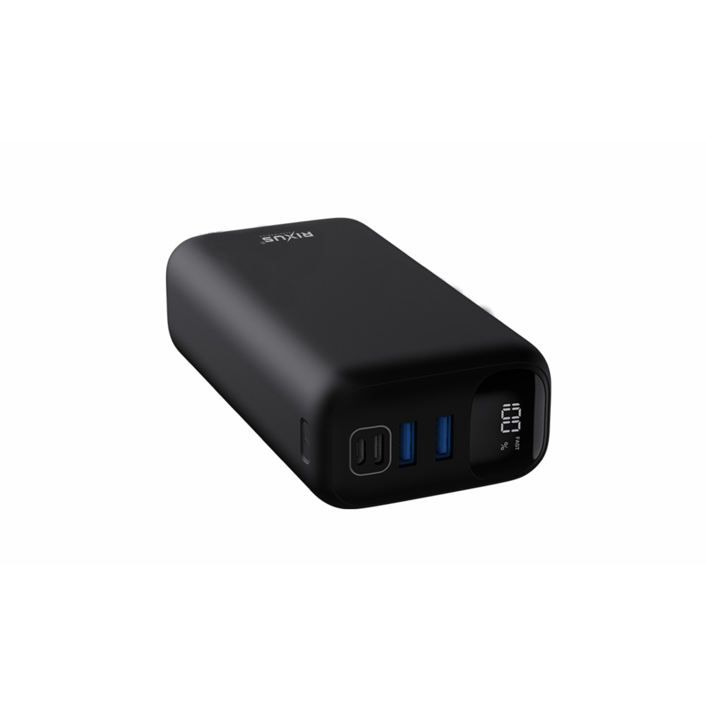 Rixus RXPB62 22.5W Super Fast Powerbank 30.000mAh 2USB+1PD OutPut Black