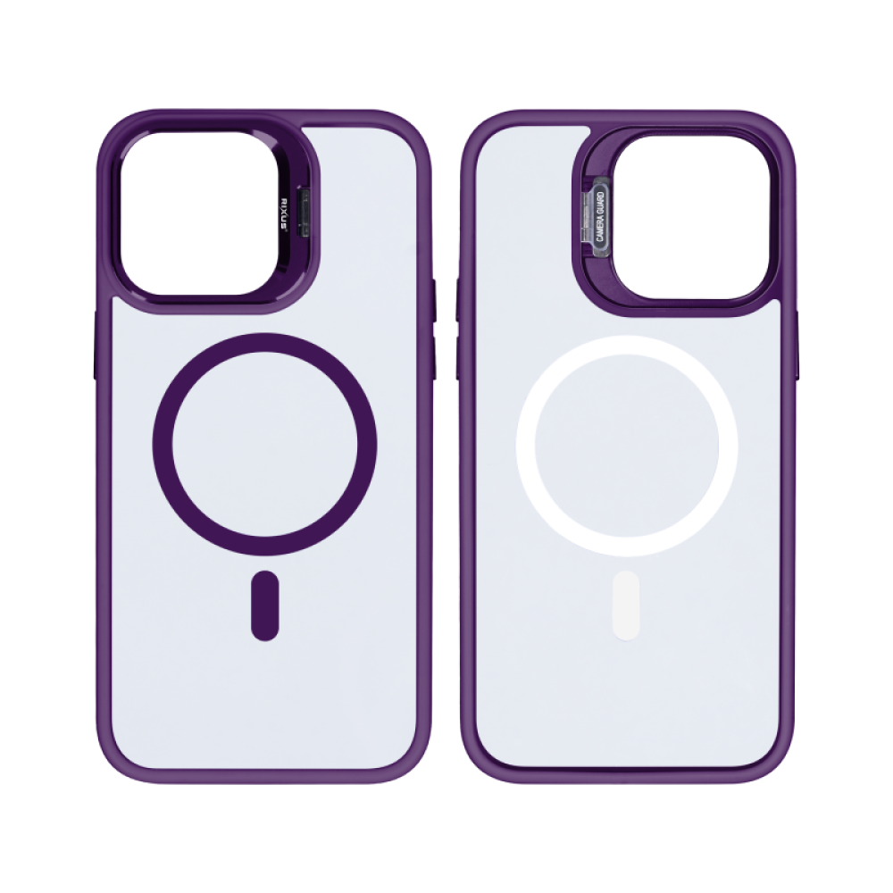 Rixus Classic 03 Case With MagSafe For iPhone 15 Deep Purple