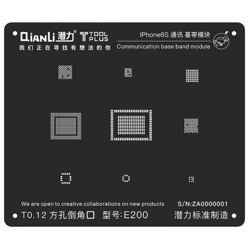 QianLi 3D iBlack iPhone 6s Communication Baseband BGA Reballing Stencil