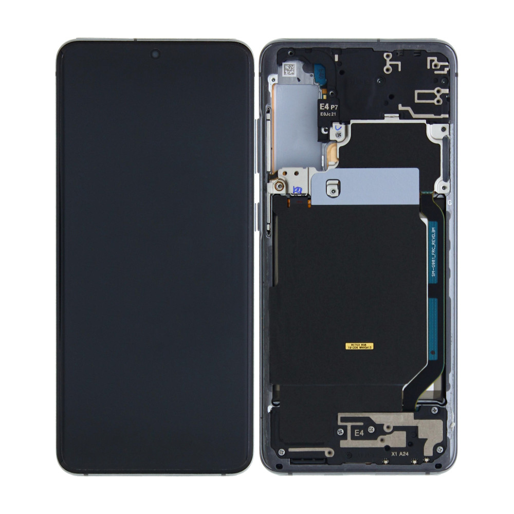 Samsung Galaxy S20/S20 5G SM-G980F/SM-G981F Display Complete + With Battery & Small Parts - Grey/Silver