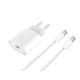 GaN USB-C Power Adapter CH3126 USB-C To USB-C Cable 100CM 35W White