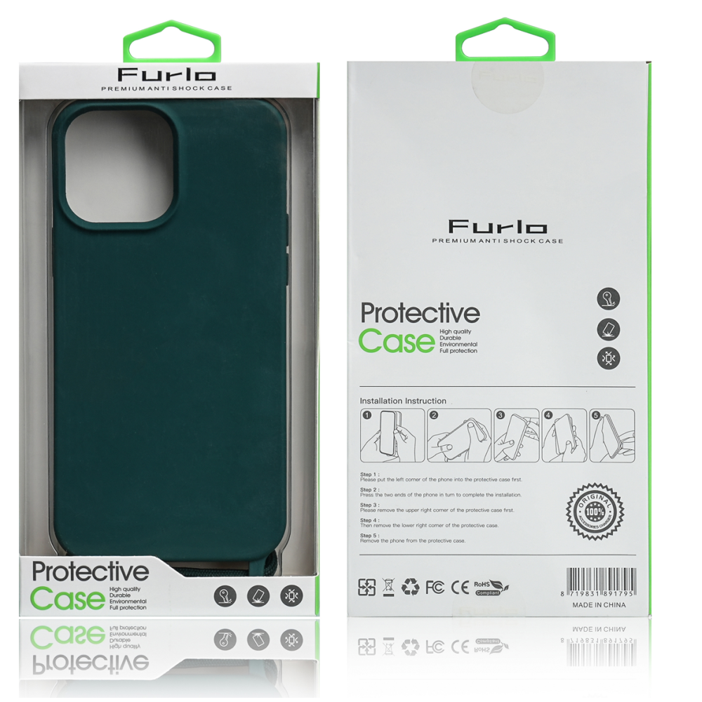 Furlo TPU Necklace Cord Cover For Samsung Galaxy A52 - Dark Green