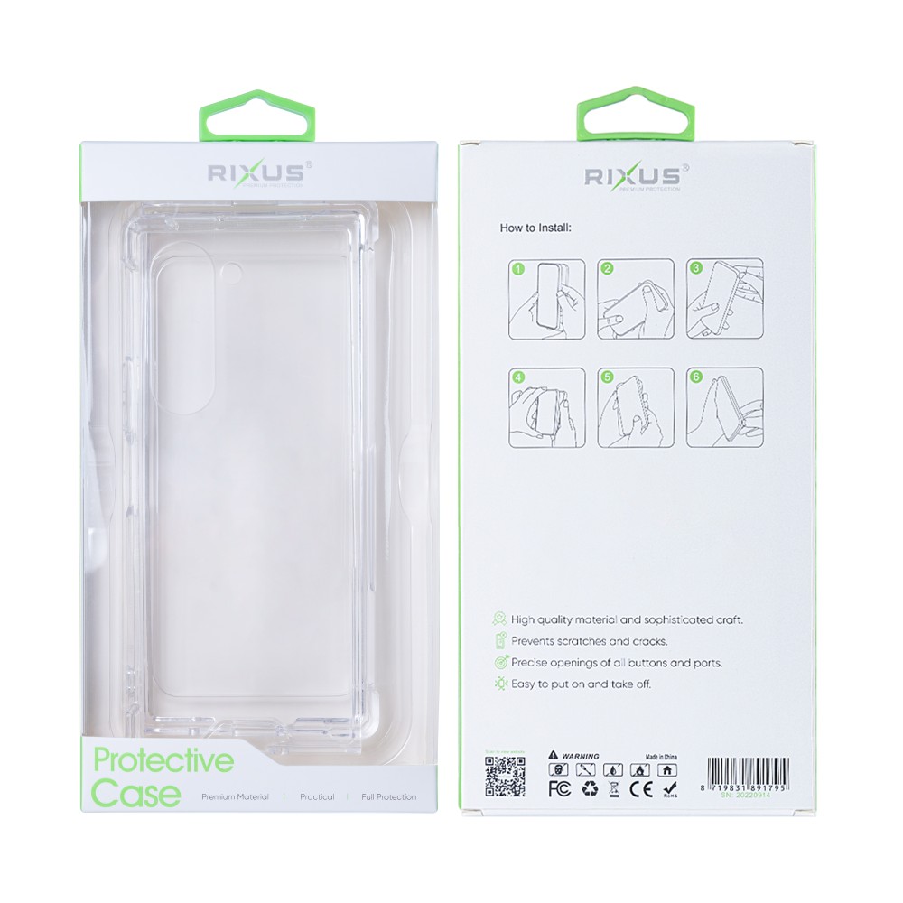 Rixus For Samsung Galaxy Z Fold6 Anti-Burst Case Clear