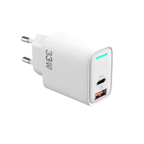 PD Quick GaN Adapter CH3350 USB-A To USB-C 33W White