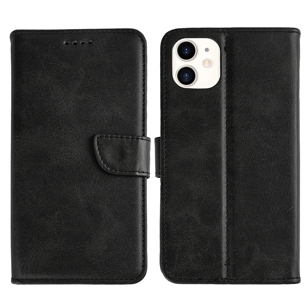 Rixus Bookcase For iPhone 11 Black