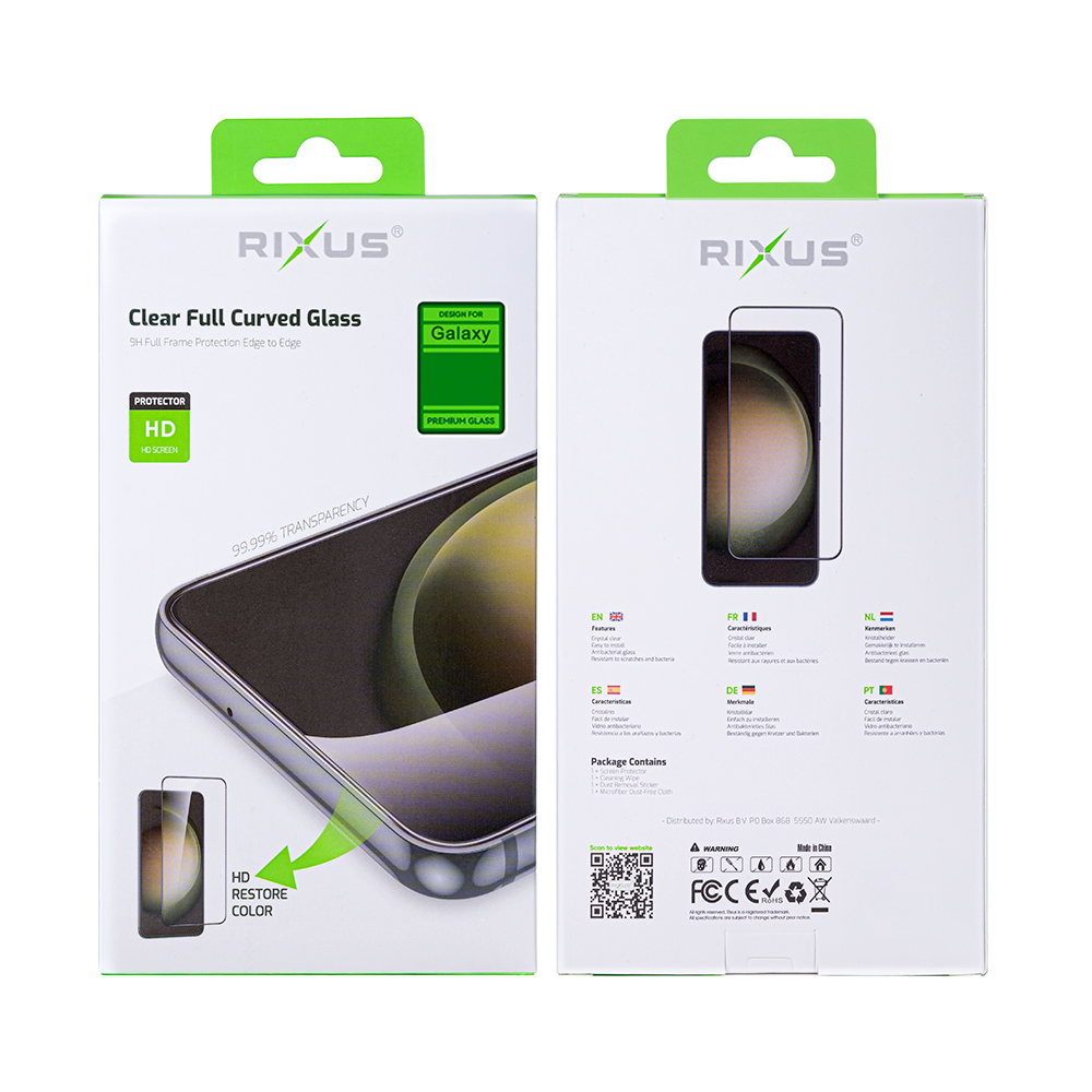 Rixus Clear HD Full Curved Edge Tempered Glass For Samsung Galaxy A36 A366B