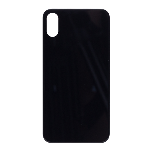 For iPhone XS Extra Glass Black (Enlarged Camera Frame) (excl. Logo)