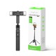 Rixus RXSF08 Aluminum High Quality Selfie Stick With Double Led Light Black