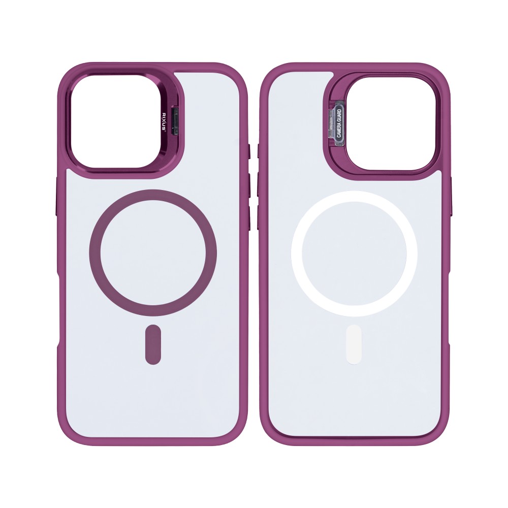 Rixus Classic 03 Case With MagSafe For iPhone 16 Pro Max Dark Pink