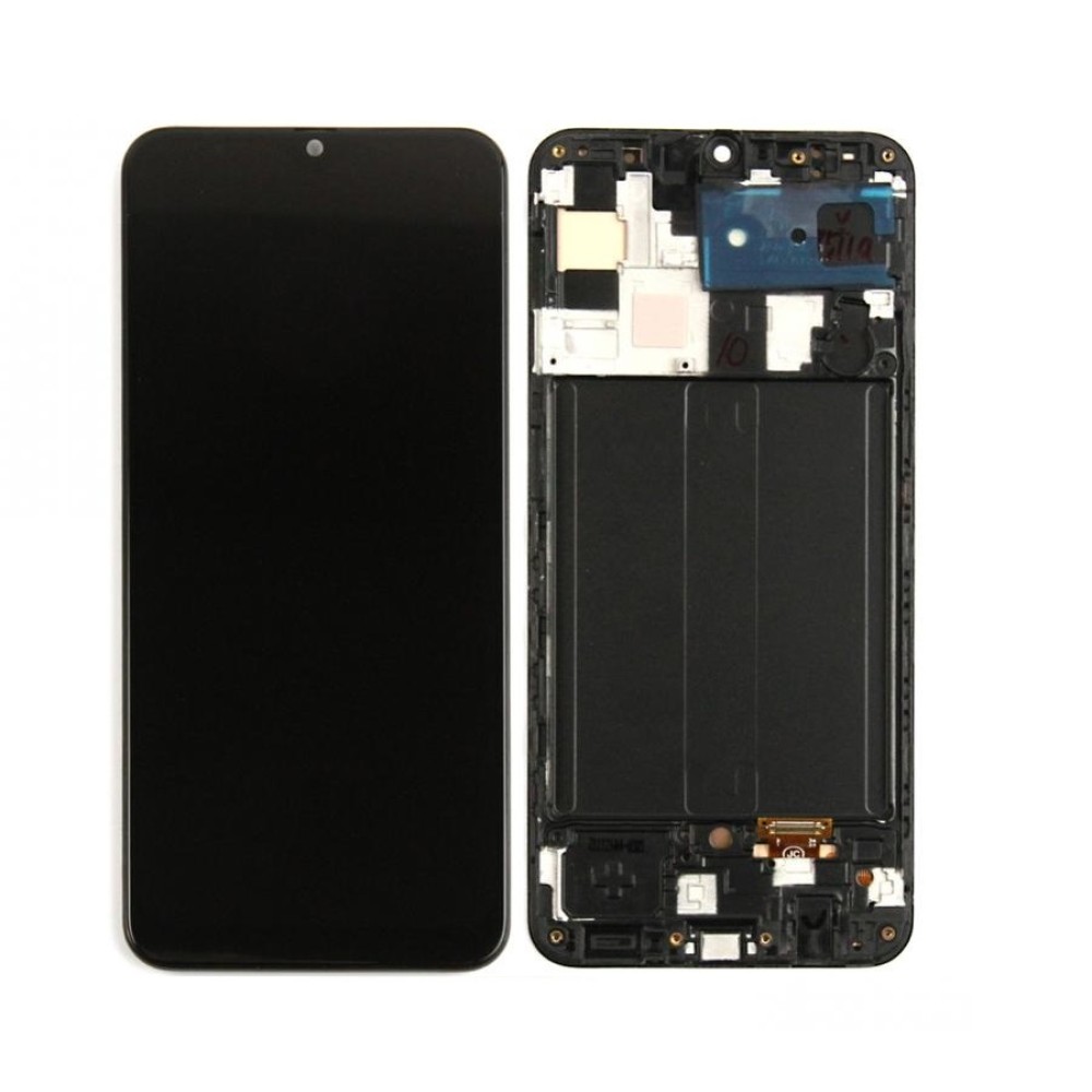 Samsung Galaxy A50 A505F Display And Digitizer With Frame Black Soft-OLED