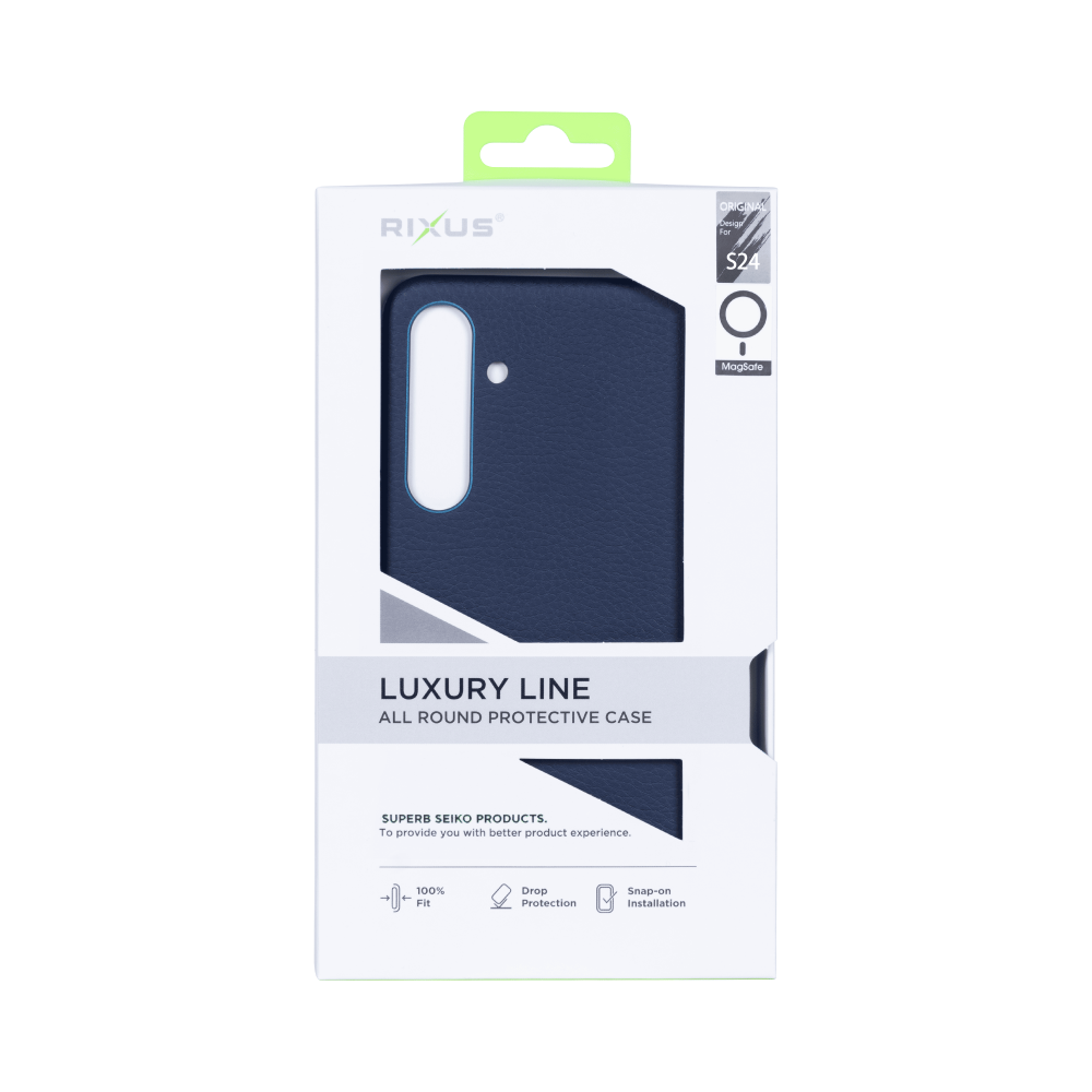 Rixus Classic 02 Case With MagSafe For Samsung Galaxy S24 S921B Blue