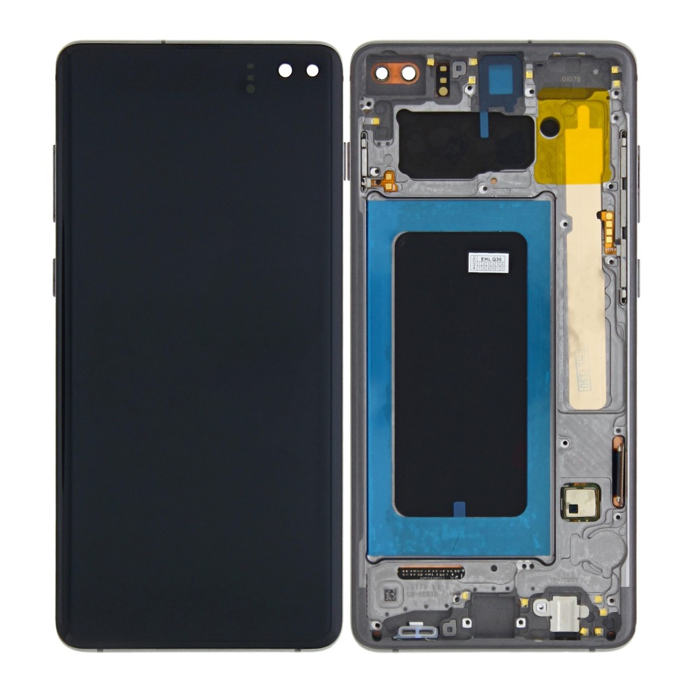 Samsung Galaxy S10 Plus G975F Display And Digitizer With Frame Prism Black Refurbished