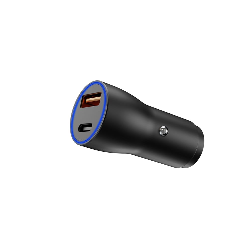 Rixus USB-C PD+QC3.0 Car Charger 18W RXCC12 - Black