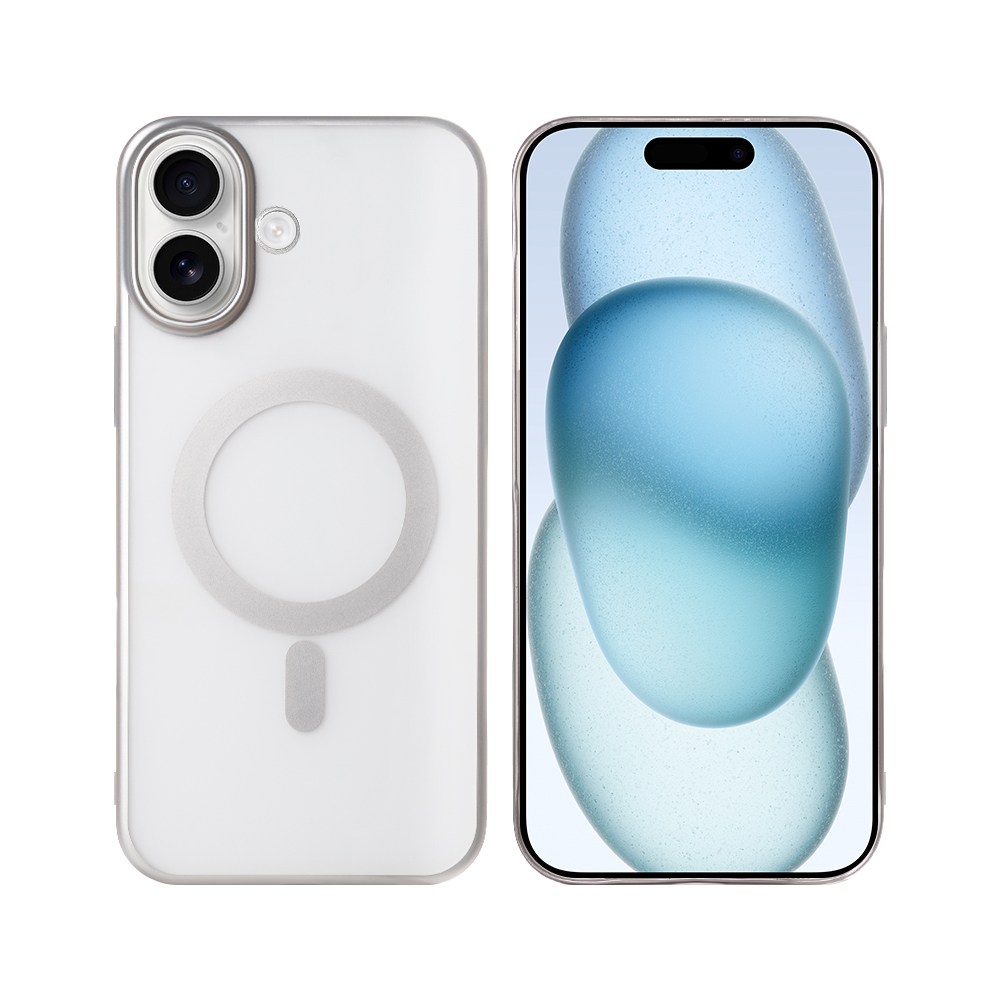 Rixus Instinct Mag Case For iPhone 16 Plus Silver