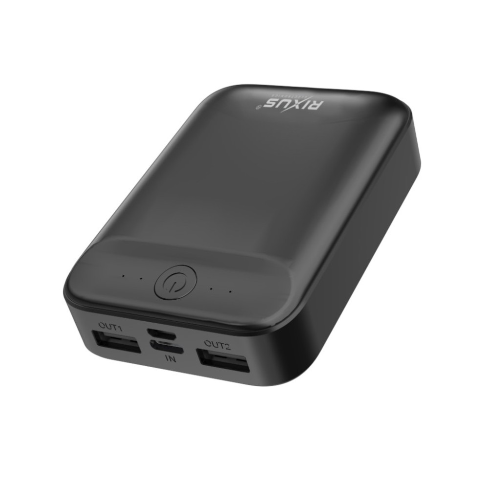 Rixus RXPB33A Ultra-Compact Powerbank 10.000 mAh Black