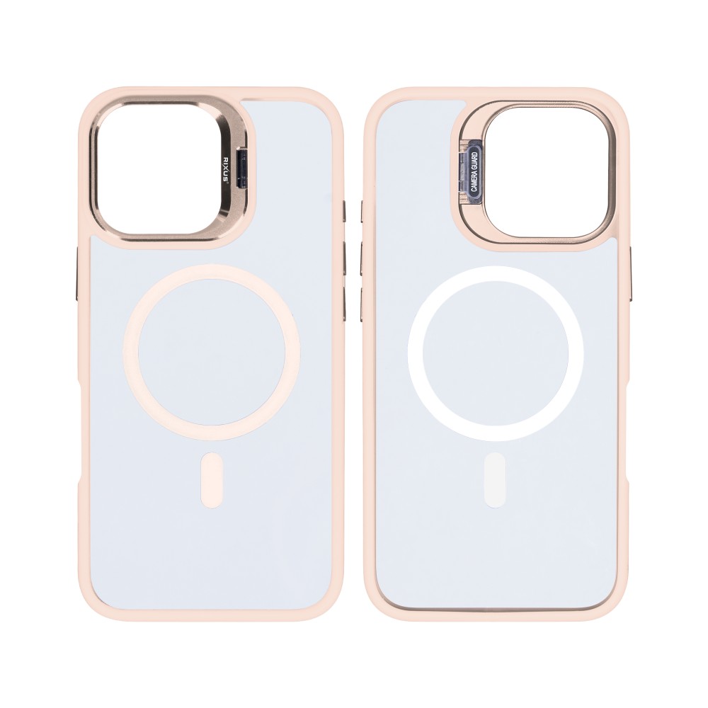 Rixus Classic 03 Case With MagSafe For iPhone 16 Pro Max Light Pink