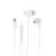 Rixus RXHD56CW USB-C Wired Earbud Type Headphone With Microphone White