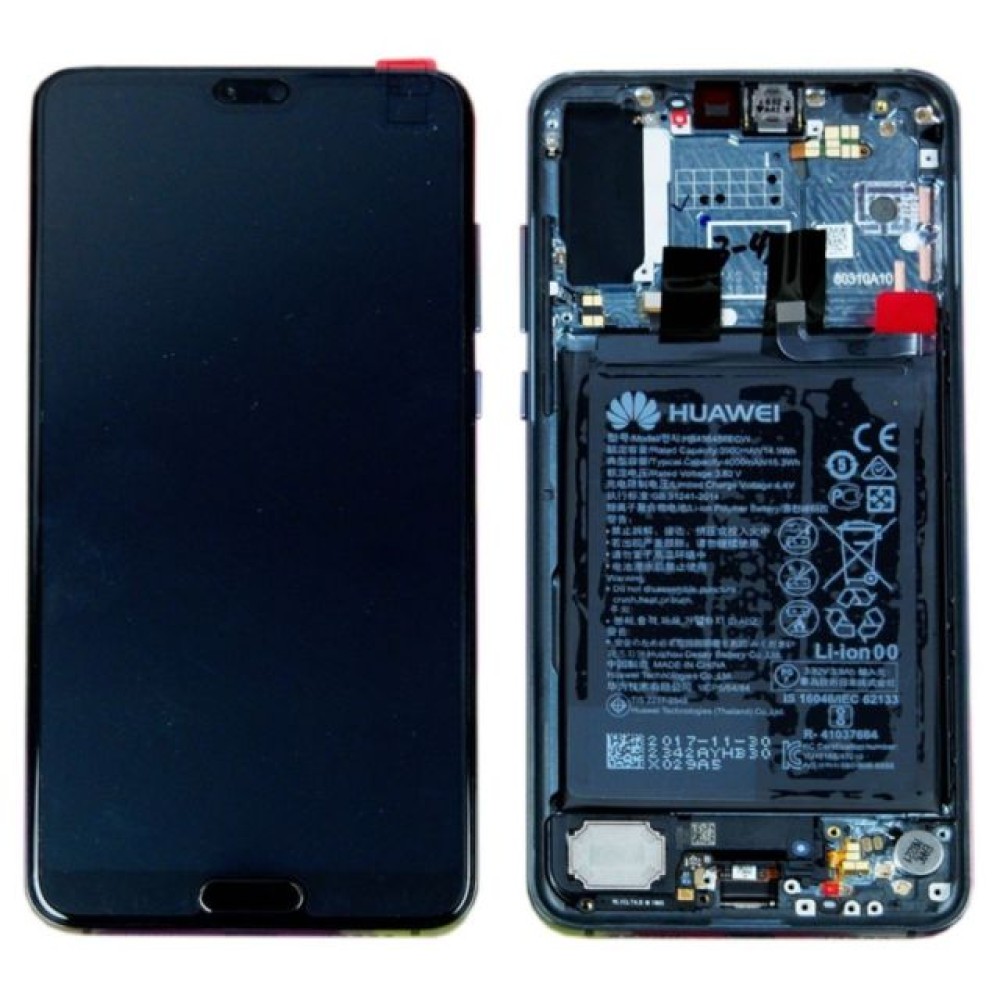 Huawei P20 Pro (CLT-L09/ CLT-L29) Display And Digitizer With Frame Incl. Battery Black  Service Part