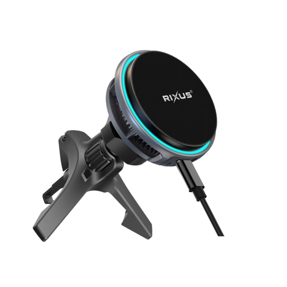 Rixus RXWC21 MagSafe Car Mount Charger Ice Cooling Fit Black