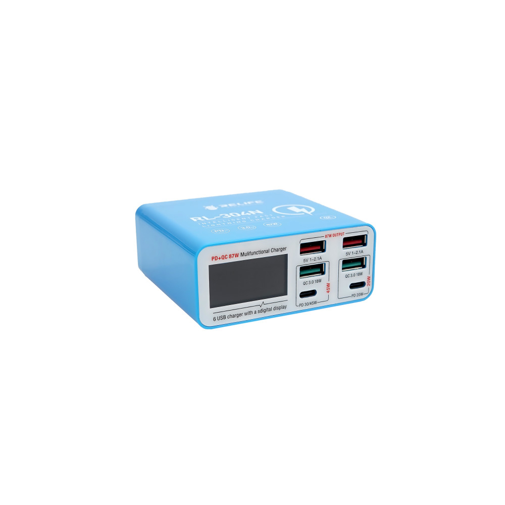 Relife RL-304N Digital Display 6 Port Lightning Charger