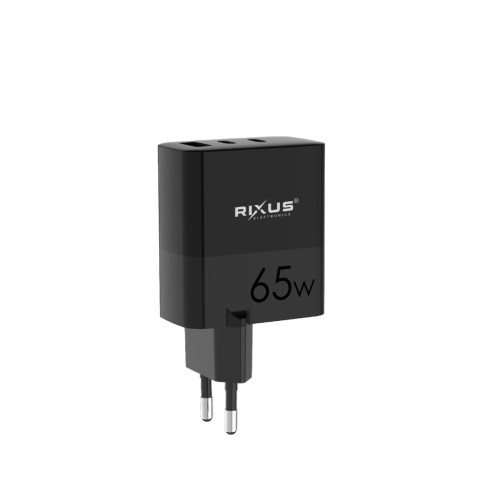 Rixus PD 65W GaN Tech Charger RX105 - Black