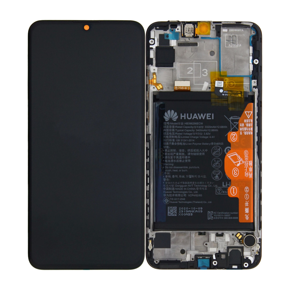 Huawei P smart 2020 Display Complete + Frame & battery (02353RJT) - Black