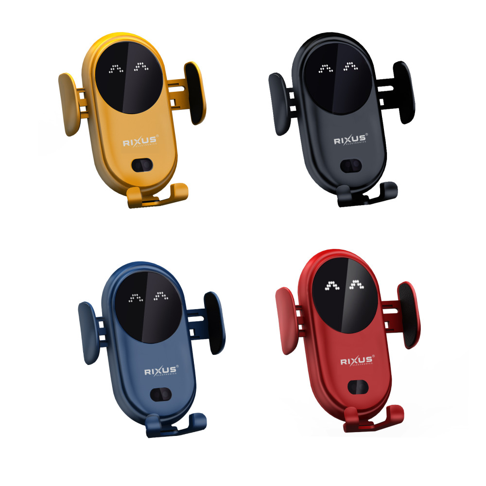 Rixus Wireless Auto-sensoring Car Holder RXWC22 - Yellow