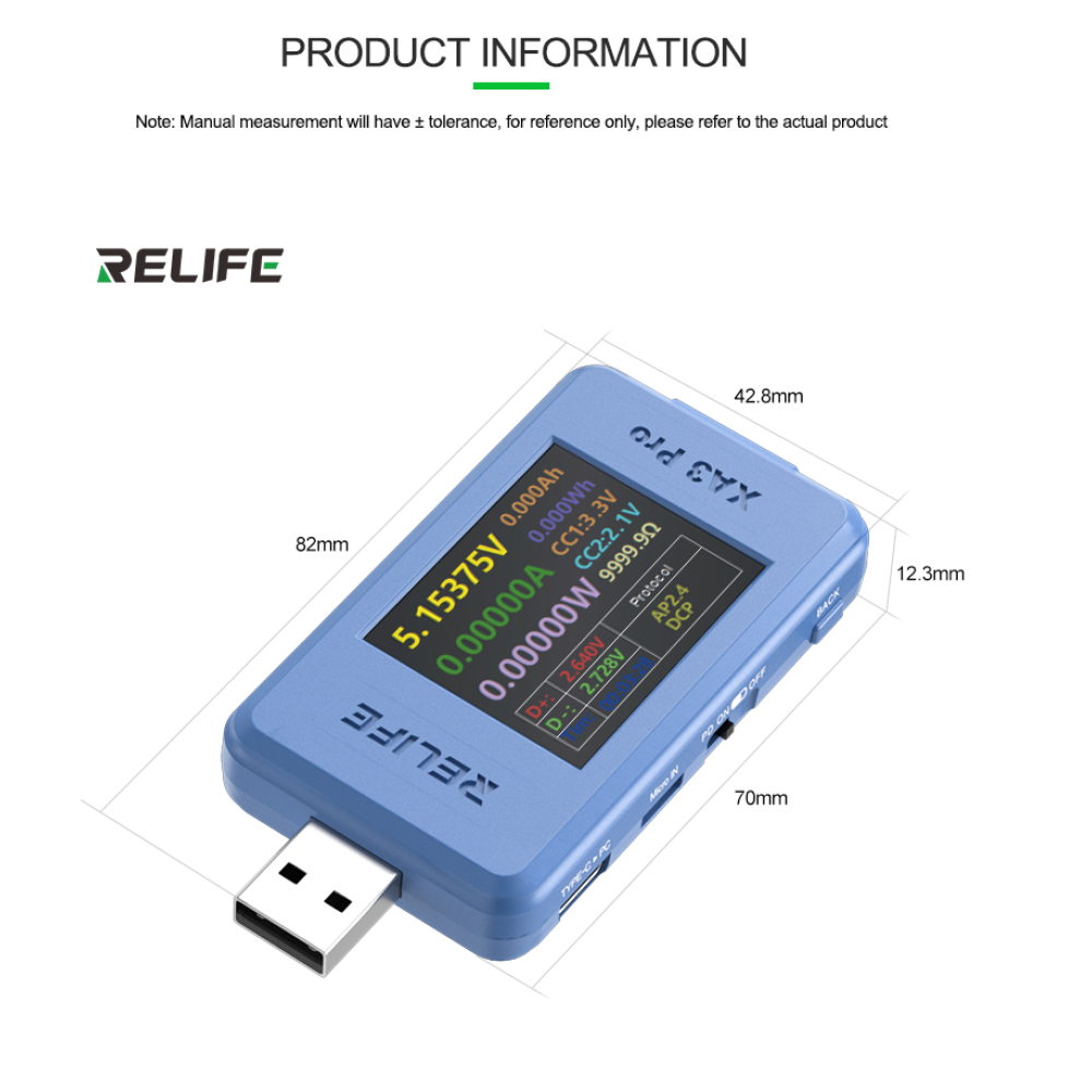 Relife XA3 Pro USB Smart Tester