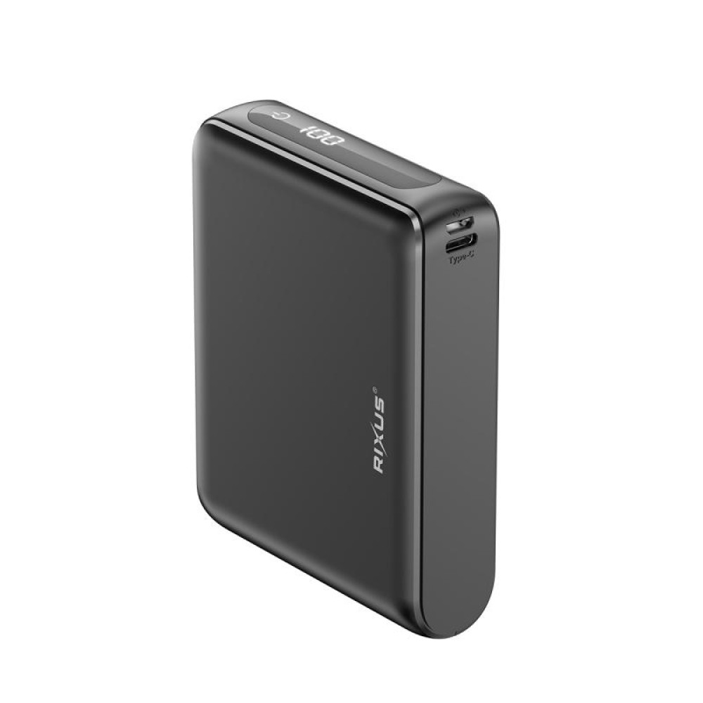 Rixus Compact Powerbank Digital Display 20.000mAh RXPB25 - Black