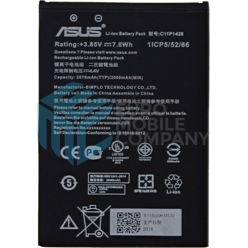 Asus Zenfone 2 Laser (ZE500KL) Battery C11P1428 - 2400mAh