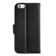 Rixus Bookcase For iPhone 5, 5S Black