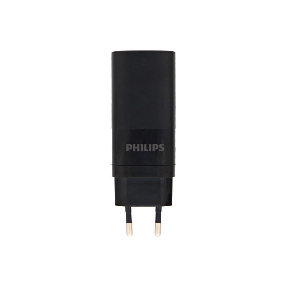 Philips Ultra Fast 3-Port Wall Charger 65W Black Original