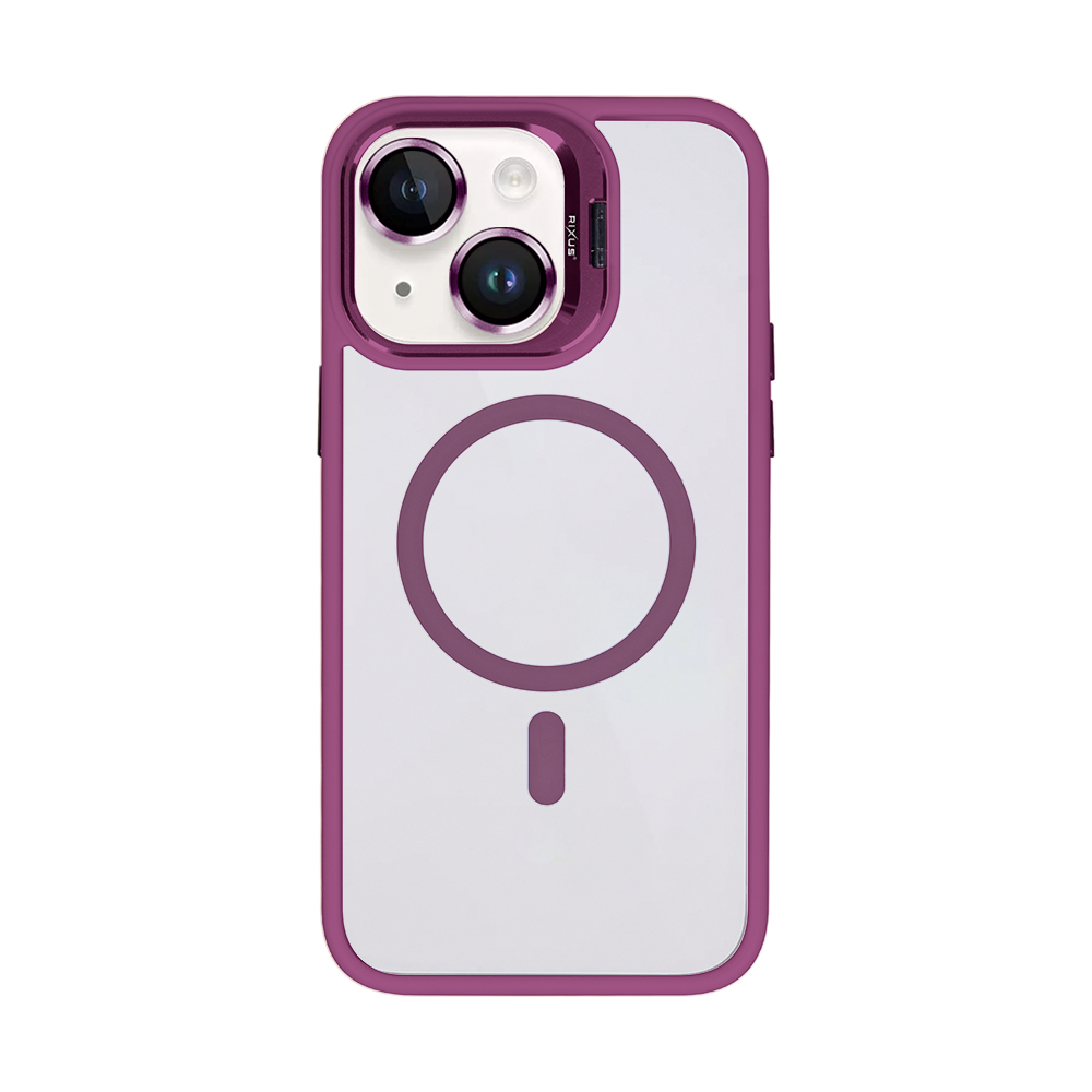 Rixus Classic 03 Case With MagSafe For iPhone 14 Dark Pink
