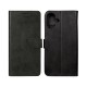 Rixus Bookcase For iPhone 16 Plus Black