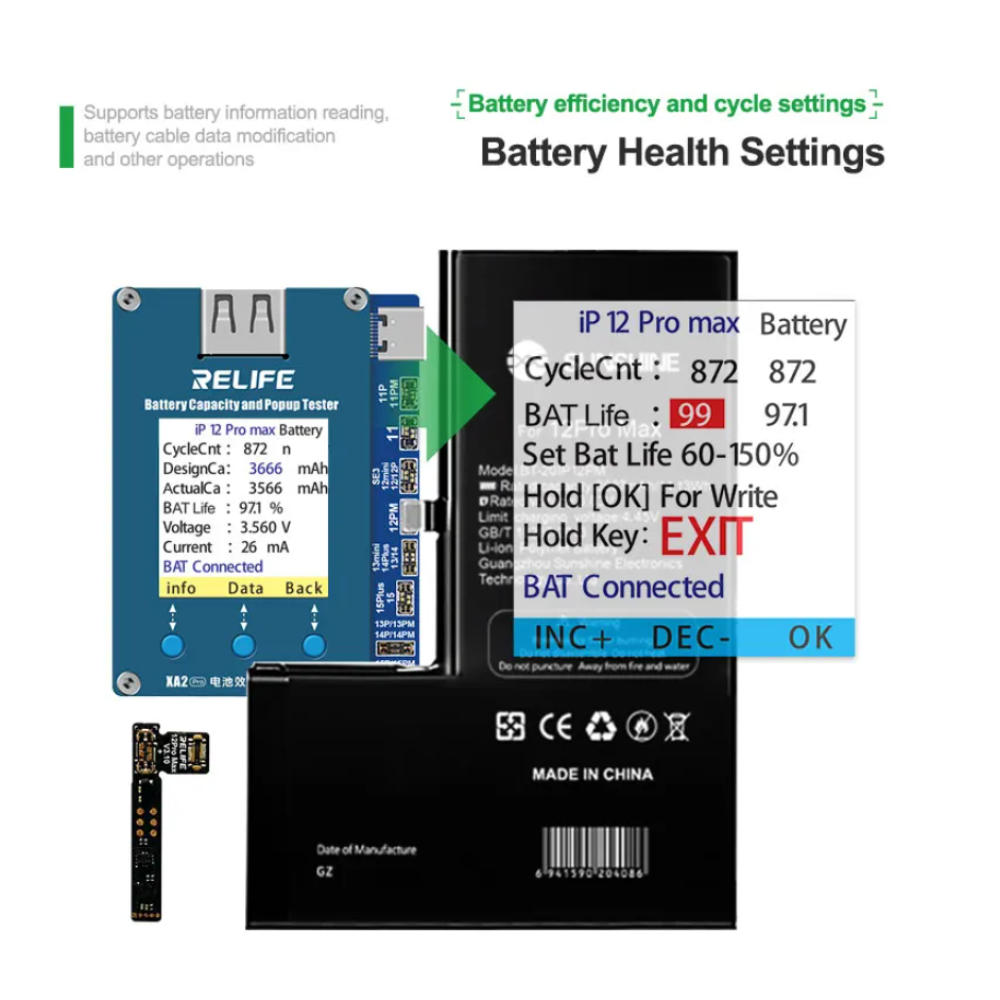 Relife Battery Efficiency Pop-Up Tester XA2 Pro