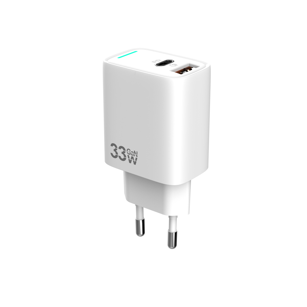 PD Quick GaN Adapter CH3350 USB-A To USB-C 33W White