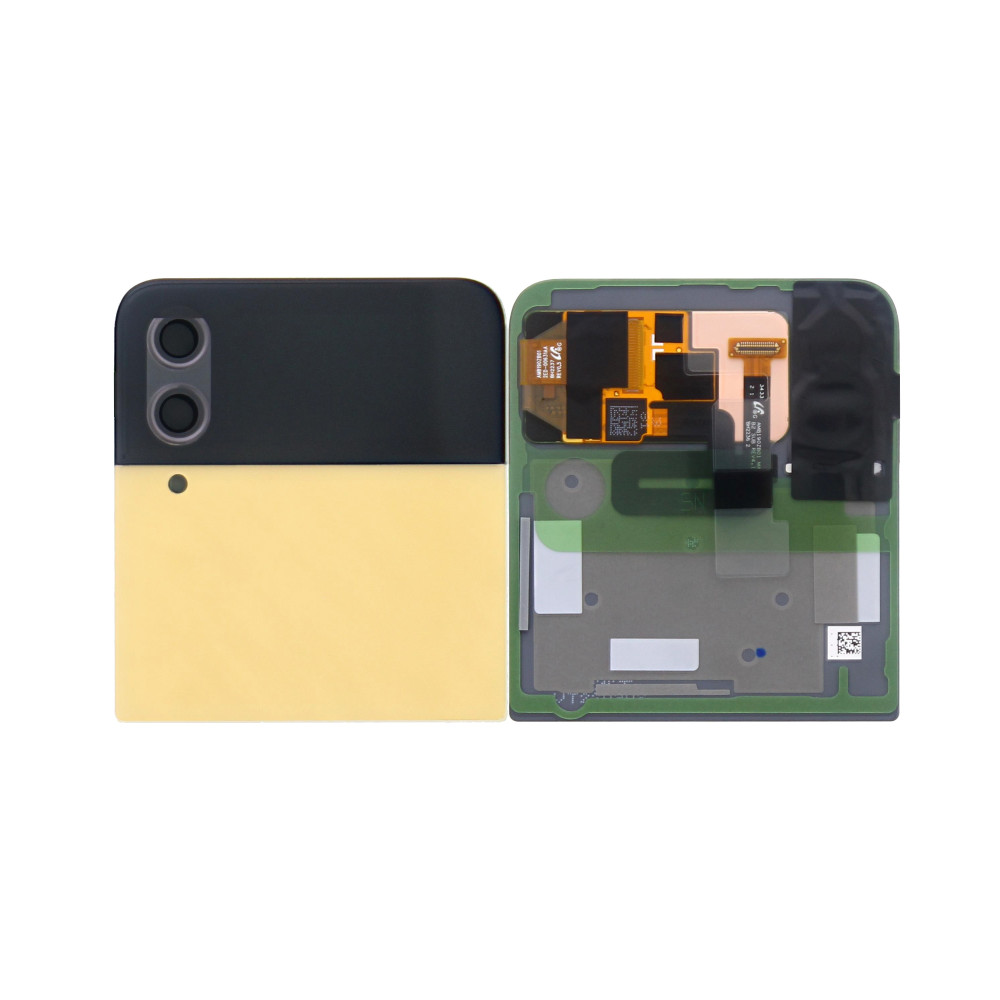 Samsung Galaxy Z Flip 4 (SM-F721B) Battery Cover Up + Outer LCD display (GH97-27947G) - Yellow