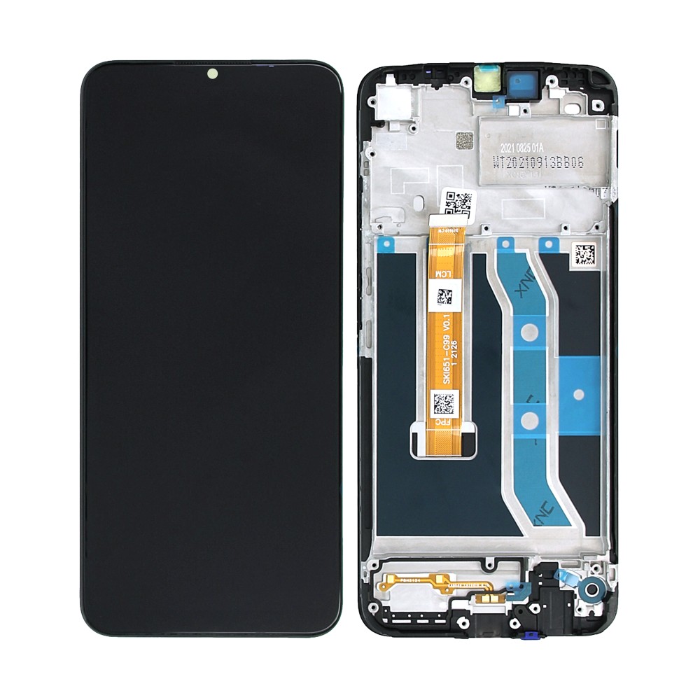 Realme C25Y RMX3265, RMX3268, RMX3269 Display And Digitizer With Frame Black Original